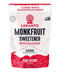 Lakanto Classic Monk Fruit Sweetener with Allulose - White Sugar Substitute, Coffee, Tea, Baking, Erythritol Free, Gluten Free, Vegan, Keto Friendly, Sugar Replacement (Classic White - 5 lb)