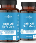 Antarctic Krill Oil 1000mg with Astaxanthin - 2 Pack - 120 Caps Omega 3 6 9 - EPA DHA - 100% Purified, Mercury Free and Wild Caught - Non GMO - Gluten Free - Pure Krill Oil by New Age