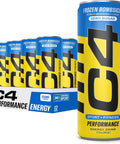 C4 Performance Energy Drink, Cherry Popsicle, Zero Sugar Carbonated Preworkout Energy, 200mg Caffeine with Beta Alanine, 16 Fl Oz (12 Pack)