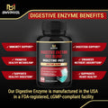 Digestive Enzymes with Prebiotics Probiotics Supplement 150 Capsules Bottled in USA Supports Healthy Digestion Immune System Health and Nutrition Absorption