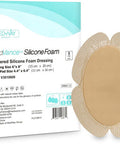 MedVance TM Silicone - Bordered Silicone Adhesive Foam Dressing, Back/Shoulder/Thigh/Abdomen, 15 cm x 15 cm (11 cm x 16 cm Pad), Box of 5 dressings