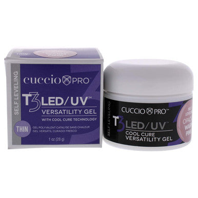 Cuccio Pro T3 Led/Uv Cool Cure Versatility Gel - Self-Levelling Gel With Calcium - Incredibly Flexible - Strong Adhesion - High Shine Finish - Fast Application - Opaque Ultra Pink - 1 Oz Nail Gel