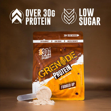 Grenade Whey Blend High Protein Powder Low Sugar with 30g Protein per Serving 12 Servings - Fudged Up 480 g