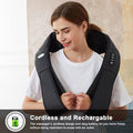 Cotsoco Cordless Shiatsu Neck And Shoulder Massager With Heat,Portable Massagers For Neck And Back,3D Deep Tissue Kneading Back Massager For Muscle Pain Relief,Perfect Gifts For Men And Woman