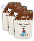 Nunaturals Stevia Syrup Sugar- Sweetener Plant-Based Sugar Substitute Zero Calorie Sugar- Syrup Chocolate 6.6oz (3-Pack)