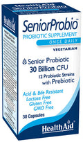 Seniorprobio 30 Caps, Once Daily, 30 Billion With Prebiotic, Acid & Bile Resistant, Lactose, Gluten, And Gmo Free, Vegetarian