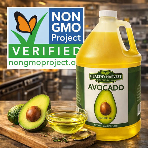 Healthy Harvest Non-GMO Avocado Oil - Great for Sauces And, Cooking, Frying and More - Nutritious And Rich With Antioxidants (1 gallon)