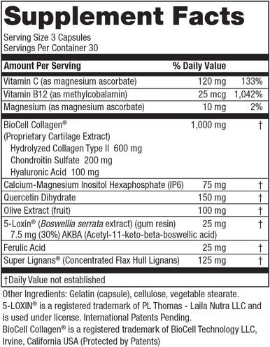 H.A. Joint and Skin Super Formula Purity Products Biocell Collagen w/Hyaluronic Acid Supports Healthy Joint Flexibility Healthy Synovial Fluid and Joint Lubrication 5Loxin 90 Capsules 1