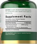 Carlyle Korean Ginseng Extract Capsules 2000 mg | 200 Capsules | Non-GMO and Gluten Formula | Standardized Panax Ginseng Supplement