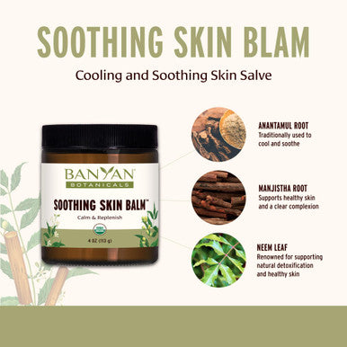 Banyan Botanicals Soothing Skin Balm Organic Herbal Skin Care Salve With Neem Leaf And Vetiver Cooling And Soothing Balm For Natural Skin Health 4 Oz Non Gmo Sustainably Sourced Petroleum Free