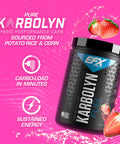 EFX Sports Karbolyn Fuel | Fast-Absorbing Carbohydrate Powder | Carb Load, Sustained Energy, Quick Recovery | Stimulant Free | 18 Servings (Strawberry)