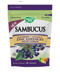 Nature's Way Sambucus Zinc Lozenges with Elderberry and Vitamin C, Honey Lemon Flavor, Gluten Free, Kosher Certified