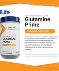 4Life Glutamine Prime - Fuel Your Immune Cells with Glutamine and Enhance Cell Communication with NanoFactor - Immune System Support - Overall Wellness and Energy Boost - 120 Veggie Capsules