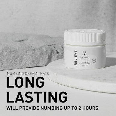 Mad Rabbit Painless Tattoo Numbing Cream Maximum Strength - Cream For Tattoos Extra Strength - For Tattoos, Permanent Makeup - Made With Vitamin E, Lecithin, Vegan (1.5 Oz)