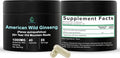 Wild American Ginseng Capsules Pure Organic Ginseng Supplement Made With Wild Harvested 20+ Year Old Roots From Appalachia (Panax Quinquefolius) No Fillers (40 Capsules)