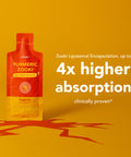 Zooki 750mg Liposomal Curcumin from Turmeric Liquid Sachets | 4X Higher Absorption | Vegan Allergen Free Natural Ingredients | Tangerine Flavour 14 Servings
