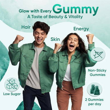 Weightworld Biotin Gummies - 5000mcg - 120 Gummies with Vitamin A B C D E & Selenium - Hair Nails & Skin Vitamins - Natural Raspberry & Blueberry Flavoured Vitamin B7 Gummies - Chewable Biotin Hair Gummies