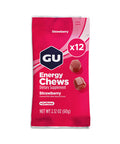 GU Energy Chews Strawberry Energy Gummies with Electrolytes 12 Bags (24 Servings Total)
