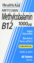 HealthAid Methylcobalamin Metcobin, 1000 mcg