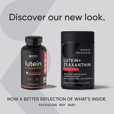 Vegan Lutein Zeaxanthin 20mg with Organic Coconut Oil for Better Absorption Supports Vision Eye Health The ONLY Vegan NonGMO Verified Lutein Available 120 Softgels