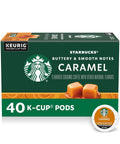 Starbucks K-Cup Coffee Pods, Caramel Naturally Flavored Coffee For Keurig Brewers, 100% Arabica, 1 Box (22 Pods)