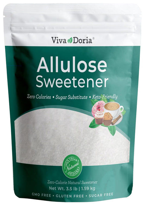 Viva Doria Allulose Sweetener, 2 lb (907g) | Zero Calorie Sugar Substitute | Great for Coffee, Tea, Cooking and Baking | Keto Friendly | Non-Erythritol, GMO Free, Gluten Free & Vegan Sweetener