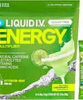 Liquid I.V. Sugar Free + Energy Electrolytes, Margarita Mocktail, 14 Count | Scientifically Formulated | 100mg Natural Caffeine | Zero Sugar |No Artificial Sweeteners |Non-GMO | Keto | Powder Drink Mix