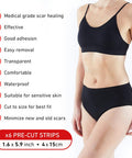 Neo G Opti-Heal Wound Recovery Silicone Scar Strips For Surgical Scars, C Section, Burn, Acne, Keloid Treatment - Medical Silicone Scar Sheets - And Old Scar Treatment - 1.6 X 5.9 Inch - 6 Strips