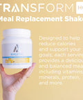 TransformHQ Meal Replacement Shake Powder 7 Servings Chocolate Peanut Butter Gluten Free NonGMO