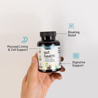Gut Health Supplement Digestive Enzymes Prebiotic Probiotics for Digestive Health Bloating Relief for Women and Men Leaky Gut Repair Gut Assist Cleanse by Snap Supplements 60 Capsules