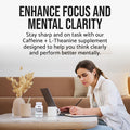 Whyz Caffeine Pills With L-Theanine, 120 Capsules, Nootropic Stack Energy Pills, Energy Vitamins For Sustained Energy Focus & Cognitive Function, L Theanine Caffeine Energy Supplements For Women & Men