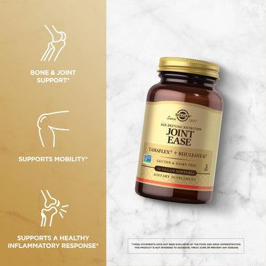 Solgar Joint Ease Age-Defying Nutrition For Men & Women Support Joint Health With Boswellia And Turmeric Extracts Vitamins D & C One Softgel Daily Vegan Dairy Soy And Gluten Free 30 Servings