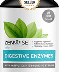 Zenwise Digestive Enzymes Probiotics and Prebiotics Digestion and Bloating Relief for Women and Men Lactose Absorption with Amylase Bromelain 100 Count