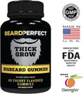 Thickgrow Bigbeard Gummies - Get A Stronger, Longer, Thicker Beard Growth Formula For Men With Biotin, B12, And 10+ Elite Beard-Building Vitamins Nutrients 60 Cherry Flavored Gummies