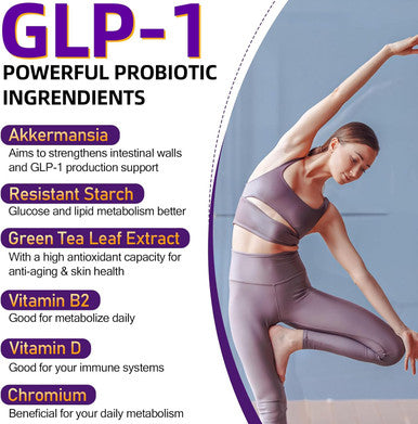 300 Billion Afu Akkermansia Probiotic Glp-1 Supplement For Women & Men, Akkermansia Muciniphila For Glp-1, Digestive, Gut, Immune, Enhances Gut Digestive Lining Function, Akka Superbiotics - 60 Caps
