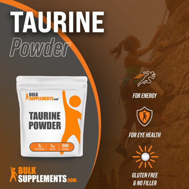 BulkSupplements Taurine Powder - Taurine Supplement, Amino s Supplement - 2g or L-Taurine Supplement - Taurine 2000mg, Taurine for Dogs (1 Kilogram - 2.2 lbs)