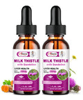 Alliwise Liver Health Support Liquid, 1000Mg Milk Thistle 80% Silymarin Extract & 250Mg Dandelion Root Extract, Liver Cleanse Detox & Repair Fatty Liver Formula, Vegan, Non-Gmo And All-Natural