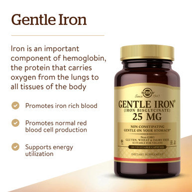 Solgar Gentle Iron - Ideal For Sensitive Stomachsred Blood Cell Supplement & Vitamin E 268 Mg (400 Iu) (D-Alpha Tocopherol & Mixed Tocopherols) 100 Softgels