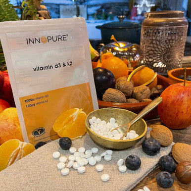 INNOPURE Vitamin D3 4,000IU & K2 MK-7 Natto Derived, 100Ãƒâ€šÃ‚Âµg - 120 Tablets - 4 Months Supply - Approved by The Vegetarian Society - UK Made by Innopure