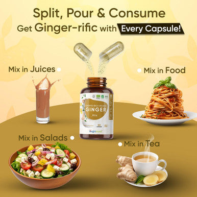 Weightworld Organic Ginger Supplement - High Strength 1300mg - Soil Association - 2 Ginger Root Capsules Per Serving - Vegan Joint & Digestion Supplement