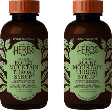 Herbs Etc. Rocky Mountain Throat Syrup Cough Syrup for Soothing Throat Care
