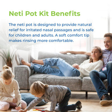 Rite Aid Neti Pot Nasal Rinse Kit with 30 Salt Packets - 1 Kit | Sinus Rinse for & Children | Sinus Relief | Allergy Relief Saline Solution | Nasal Rinse | Sinus Relief Rinse Kit