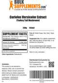 Bulksupplements.Com Turkey Tail Mushroom Extract Powder - Coriolus Versicolor Extract, Turkey Tail Mushroom Powder - Vegan & Gluten Free, 1000Mg Per Serving. 250G (8.8 Oz) (Pack Of 1)