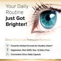 Sunergetic Premium Eye Pressure Support Supplement - Eye Pressure Supplement with Saffron Lutein Zeaxanthin Bilberry & Pine Bark - Supports Ocular Health & Overall Vision - 30 Count