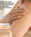 Majestic Pure Mango Butter Body Scrub - With Biotin, Collagen, Stem Cell - Exfoliating Salt Scrub to Exfoliate and Moisturize Skin - Deep Skin Cleanser - Natural Skin Care for Men and Women - 10 oz