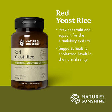 Nature'S Sunshine Red Yeast Rice 120 Capsules Kosher | Helps Support The Production of Good Cholesterol in The Liver and Supports The Circulatory System