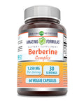 Amazing Formulas Berberine Complex Supplement | 1250 Mg Per Serving | 60 Veggie Capsules | Non-Gmo | Gluten-Free | Made In Usa