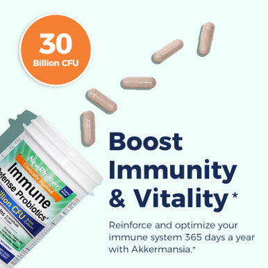 NewRhythm Probiotics for Immune Support Akkermansia Probiotic Supplement for Women & Men 30 Billion CFU 16 Strains Plus Zinc Vitamin C & D3 Elderberry & Echinacea Non-GMO 30 Capsules