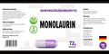 Hepatica Monolaurin 500Mg 120 Vegan Capsules, 3Rd Party Lab Tested, High Strength Supplement, Gluten And Gmo