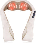 Triducna Shiatsu Neck Back And Shoulder Massager With Heat - Electric Deep Tissue 3D Kneading Massage Pillow For Lower Back, Calf, Legs, Full Body Muscle Relaxation, Home, Office, And Car Use